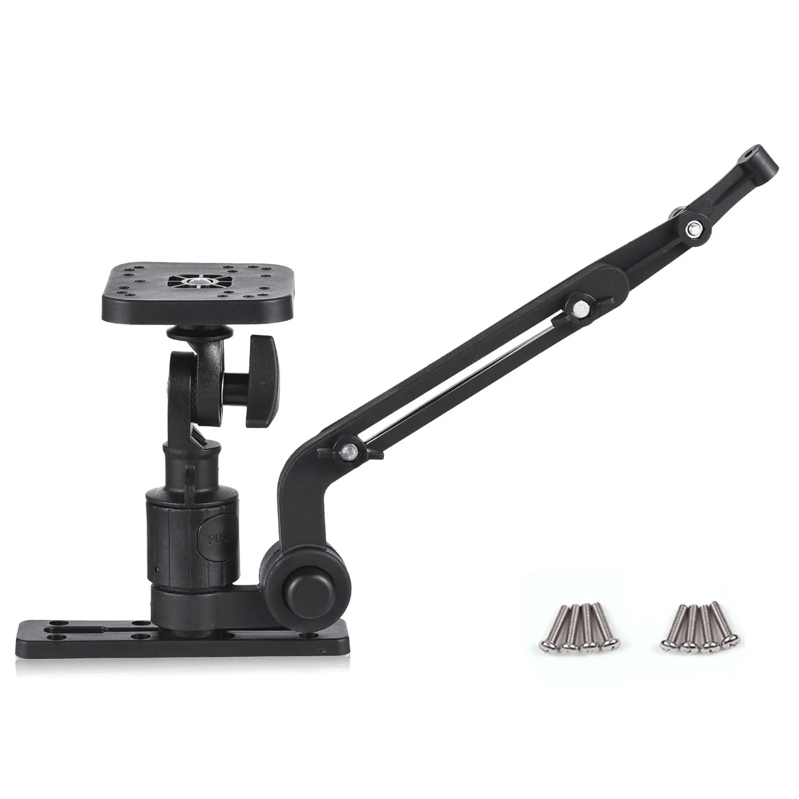 Support de sondeur pour kayak de pêche - Bras réglable et plaque de fixation universelle pour échosondeurs