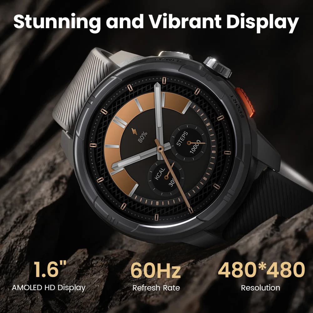 HAYLOU Solar Ultra GPS : montre connectée étanche 5ATM avec écran AMOLED 1.6 pouces et GPS intégré