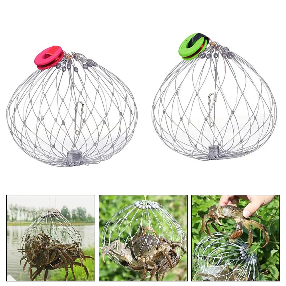 Piège à poissons et crabes automatique en acier pour pêche en mer et eau salée