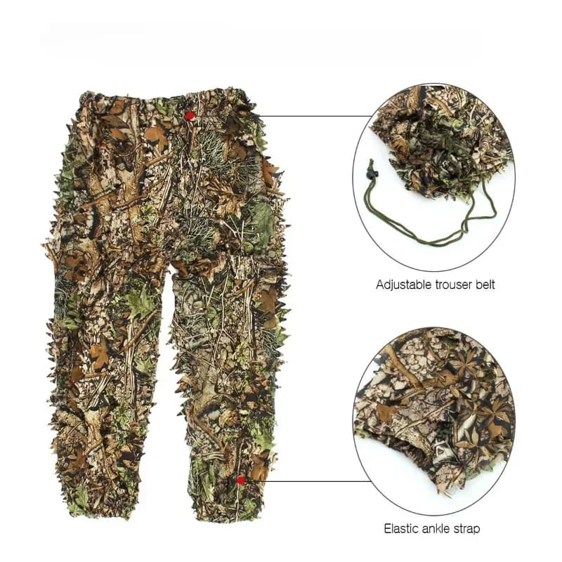 Ensemble camouflage jungle familial pour pêche - Veste à capuche et pantalon taille adulte et enfant