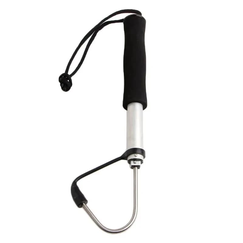 Gaffe télescopique pêche en mer portable, canne à pêche rétractable en acier inoxydable 28-60cm pour la glace