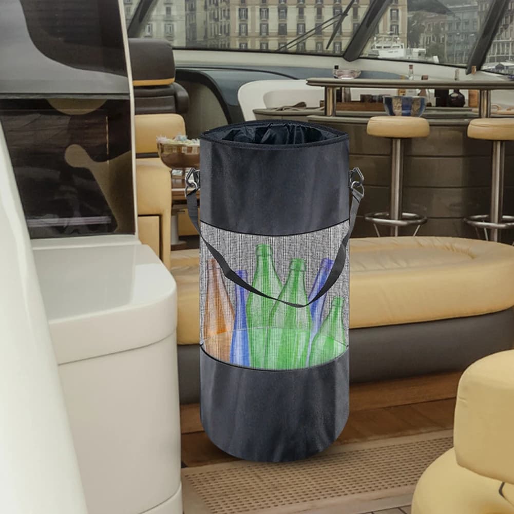 Poubelle de bateau réutilisable, sac à déchets portable en mesh pour pêche - accessoire marin