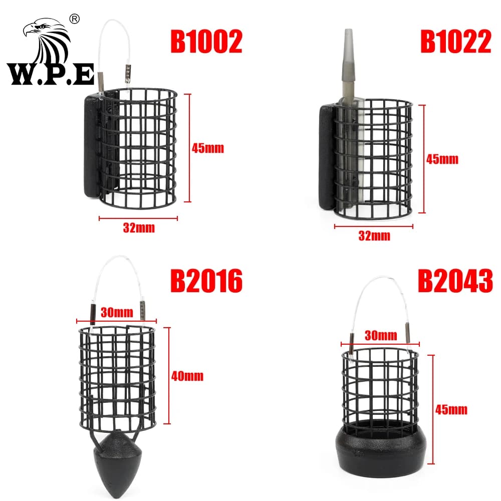 Cage feeder acier WPE 60-120g pour pêche carpe méthode feeder rig appâts longue distance