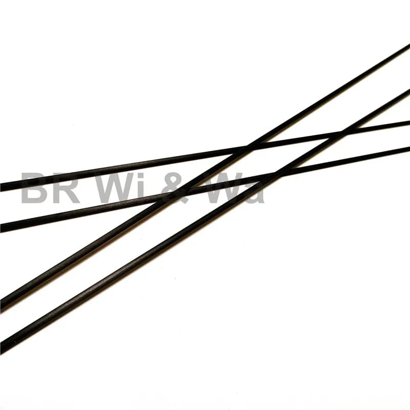 4 pointes carbone brut 50cm BR Wi & Wa pour montage cannes - Composants réparation bricolage pêche DIY