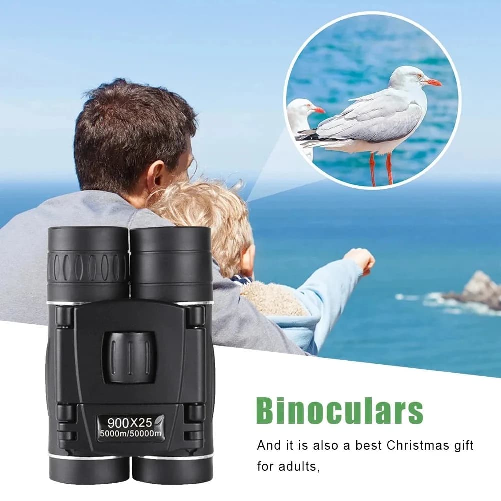 Jumelles puissantes 900x25 BAK4 pour pêche - Vision longue portée par faible luminosité