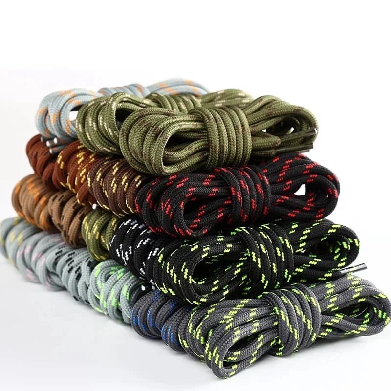 Lacets ronds anti-dérapants pour bottes de pêche - Lacets durables randonnée et pêche