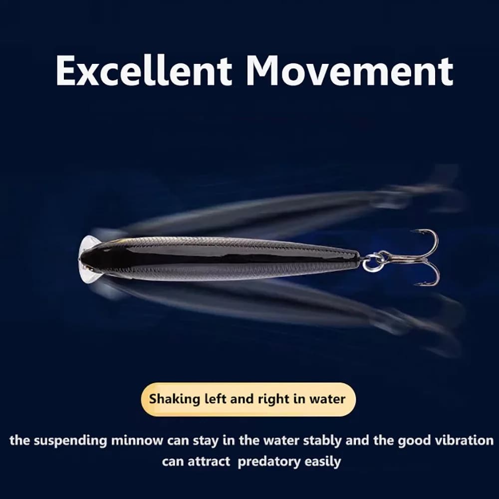 Leurre suspending minnow 10g-13g magnetic boost - Jerkbait carp popper pour pêche mer et rivière