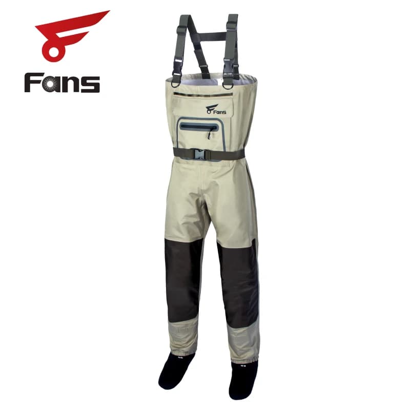 Waders de pêche homme 3-ply imperméables et respirants avec pied néoprène isolé - Combinaison complète