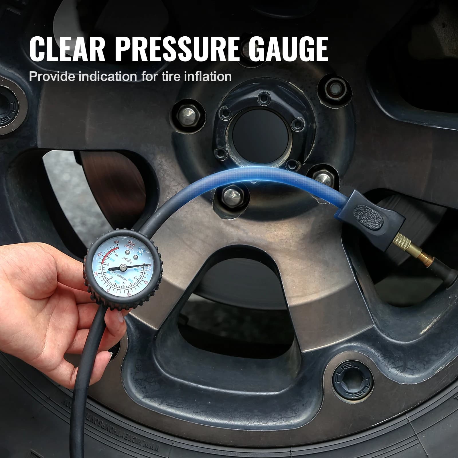 Compresseur air lourd 6-10 CFM SucceBuy 150PSI double cylindre - Pompe haute puissance camion voiture pêche