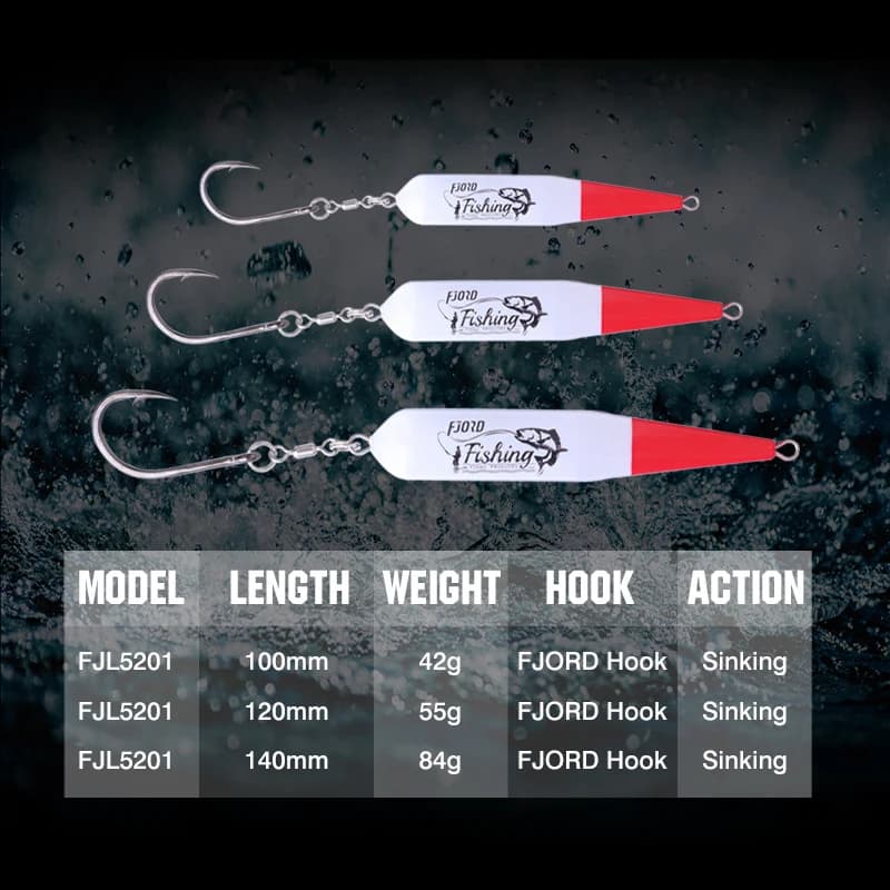 Leurre dur FJORD Pencil Bait 42g 84g glow pour la pêche au thon en mer la nuit