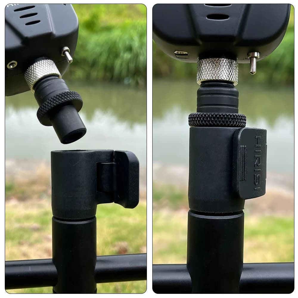 Connecteur rapide aluminium pour alarmes de pêche à la carpe, tiges de berge et rod pod AQ211