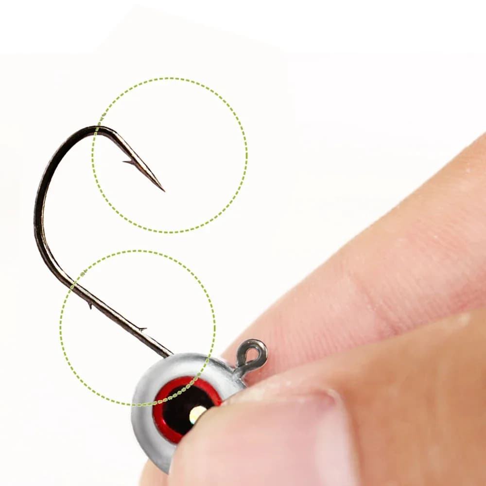 Kit hameçons Jig Head 5-15PCS 2.5g-5g pour montages Ned Rig avec leurres T-tail pêche carnassiers