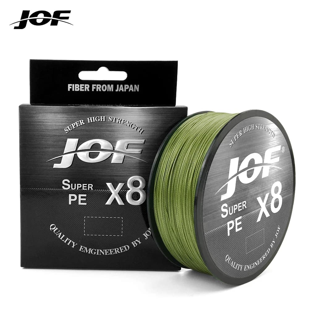 Ligne de pêche JOF 8 brins multifilament 15-100LB pour carpe, 150 à 500 mètres