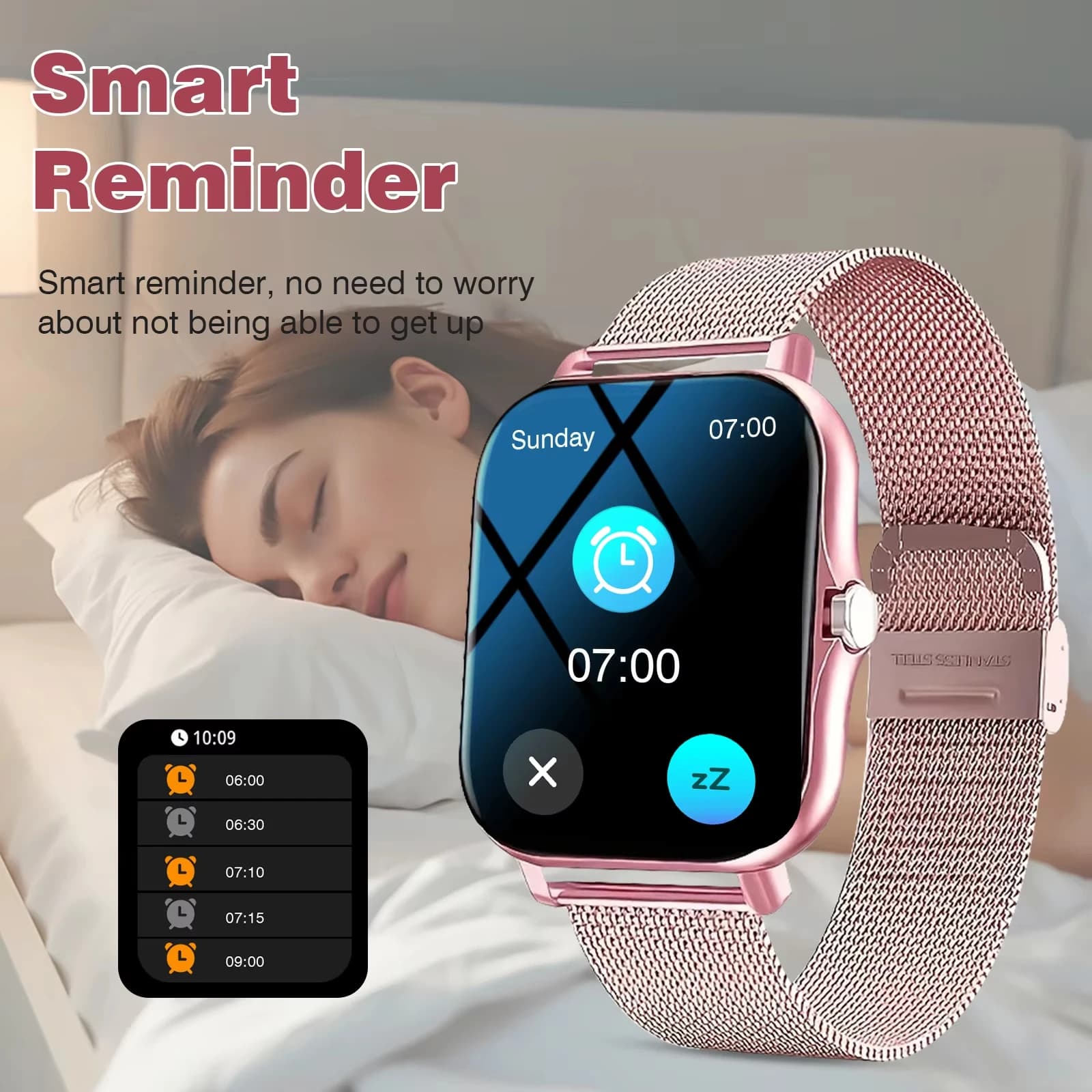 Smartwatch KESHUYOU 2026 appels Bluetooth surveillance santé podomètre montre connectée homme femme Android iOS