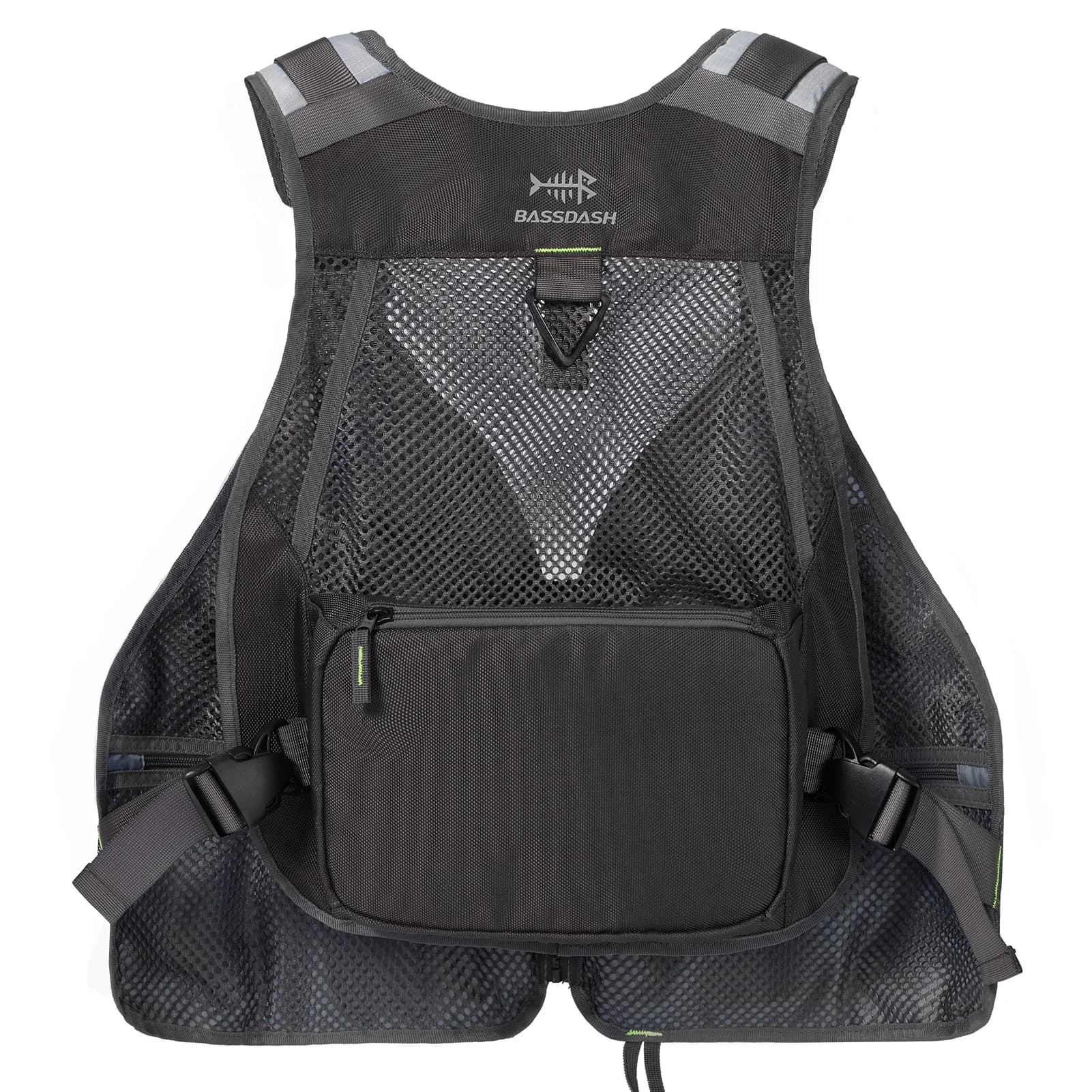 Gilet de pêche ajustable et respirant Bassdash pour la pêche sportive en extérieur
