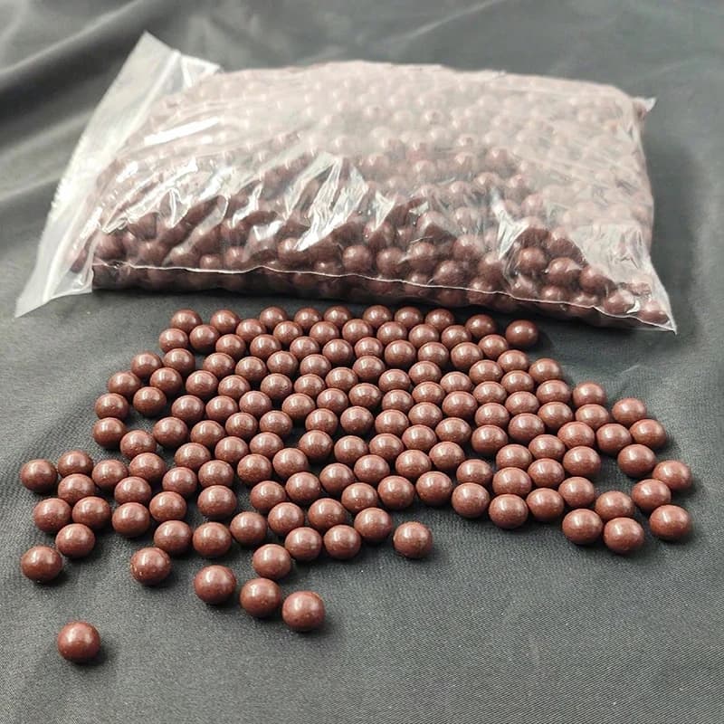 100 billes de boue rouge marron 9mm pour fronde - Accessoire d'entraînement pour pêche et chasse