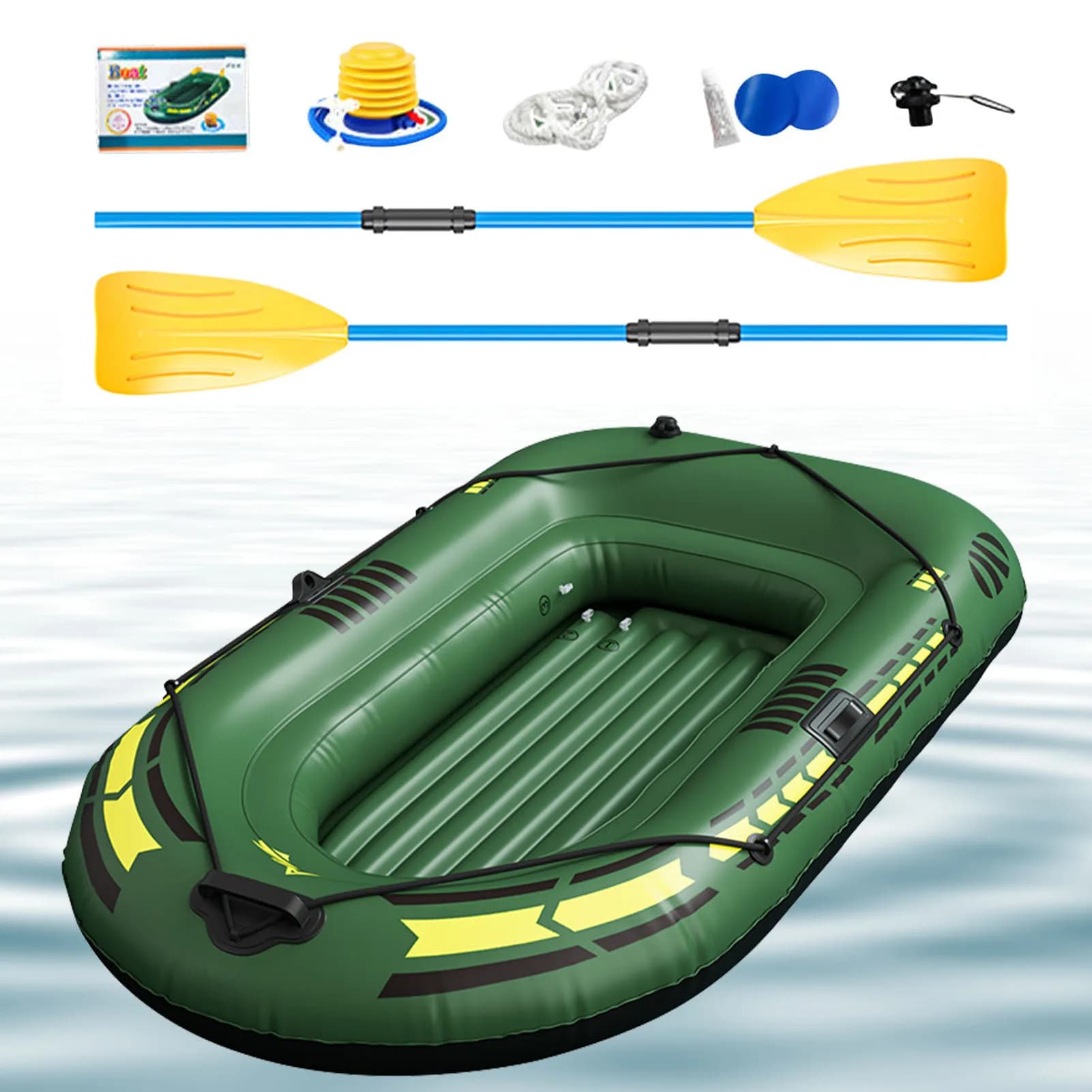 Kayak gonflable haute qualité PVC 0.4mm canoë bateau à air double dérive plongée pêche résistant durable transportable