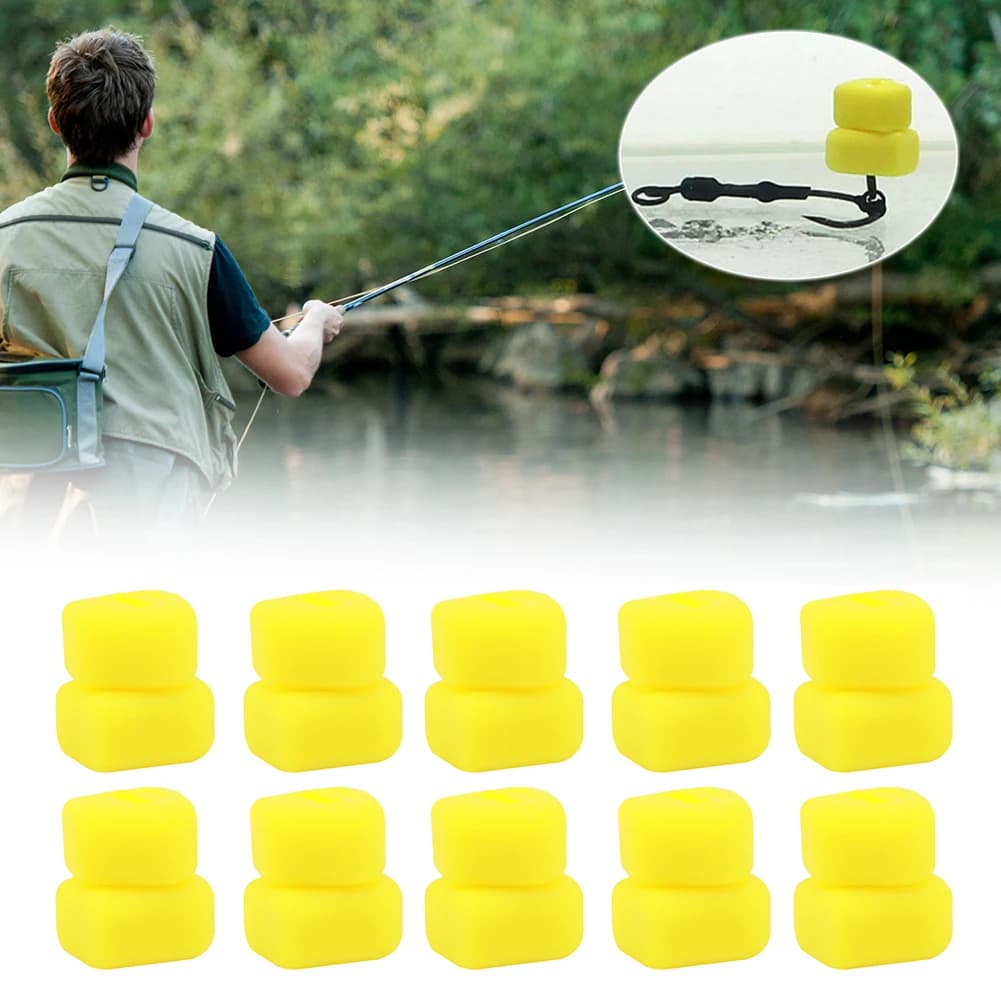 10 perles flottantes double maïs style européen - appâts silicone à descente lente pour carpe