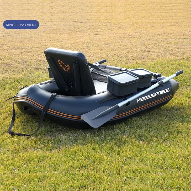Kayak gonflable pêche PVC solide Solar Marine, bateau rame durable pour eau vive et surf casting