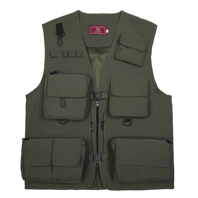 Veste de pêche sportive tactique 2026 - Veste filet séchage rapide multi-poches pour pêche extérieure été