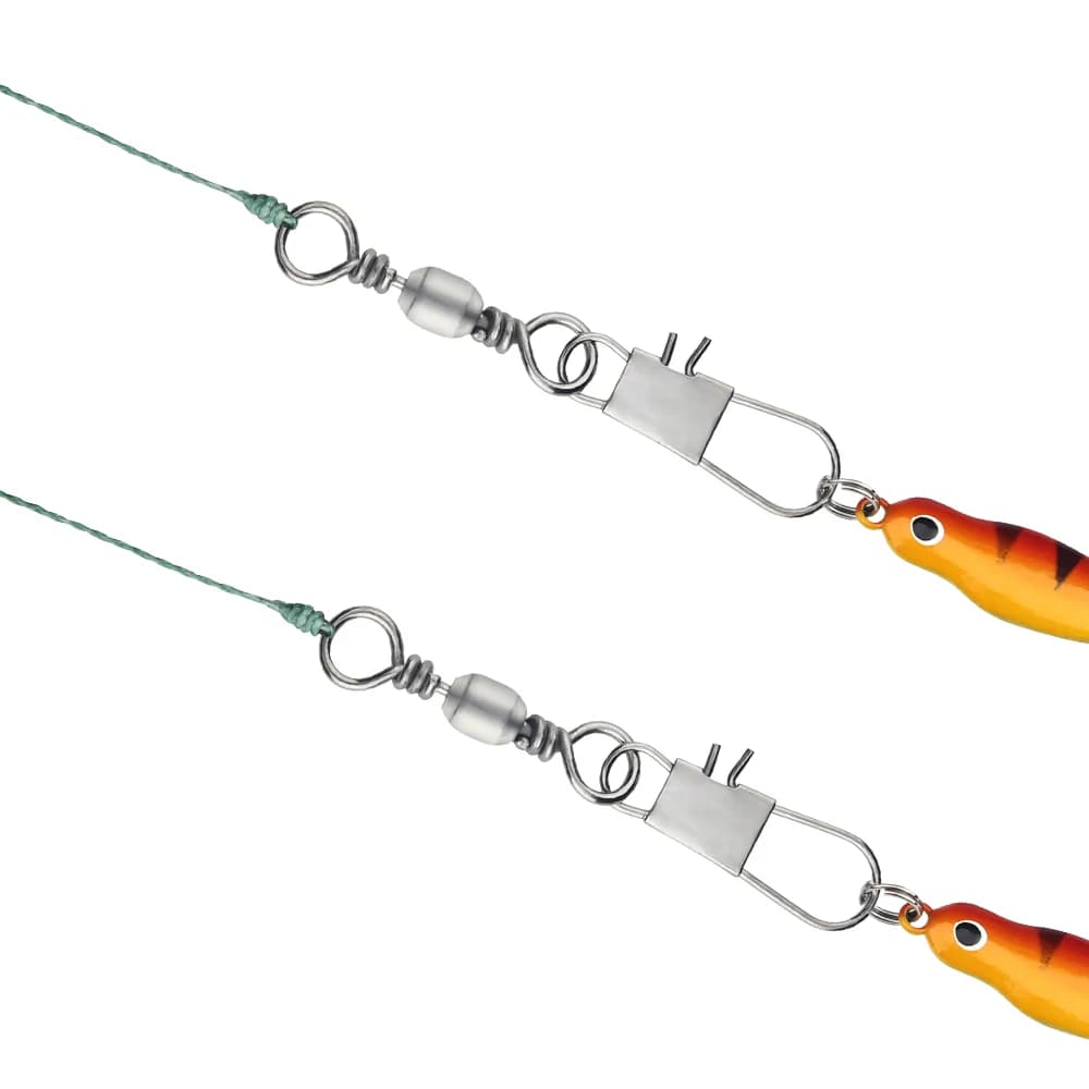 DNDYUJU 20 à 100 hameçons connecteurs à roulement acier carbone pour brochet et leurres