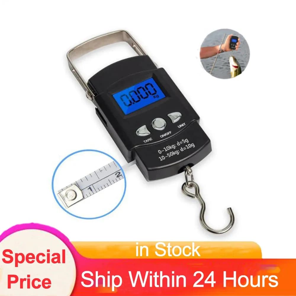 Mini balance multifonction 50kg/10g électronique portable avec règle - Outil pêche et voyage numérique compact