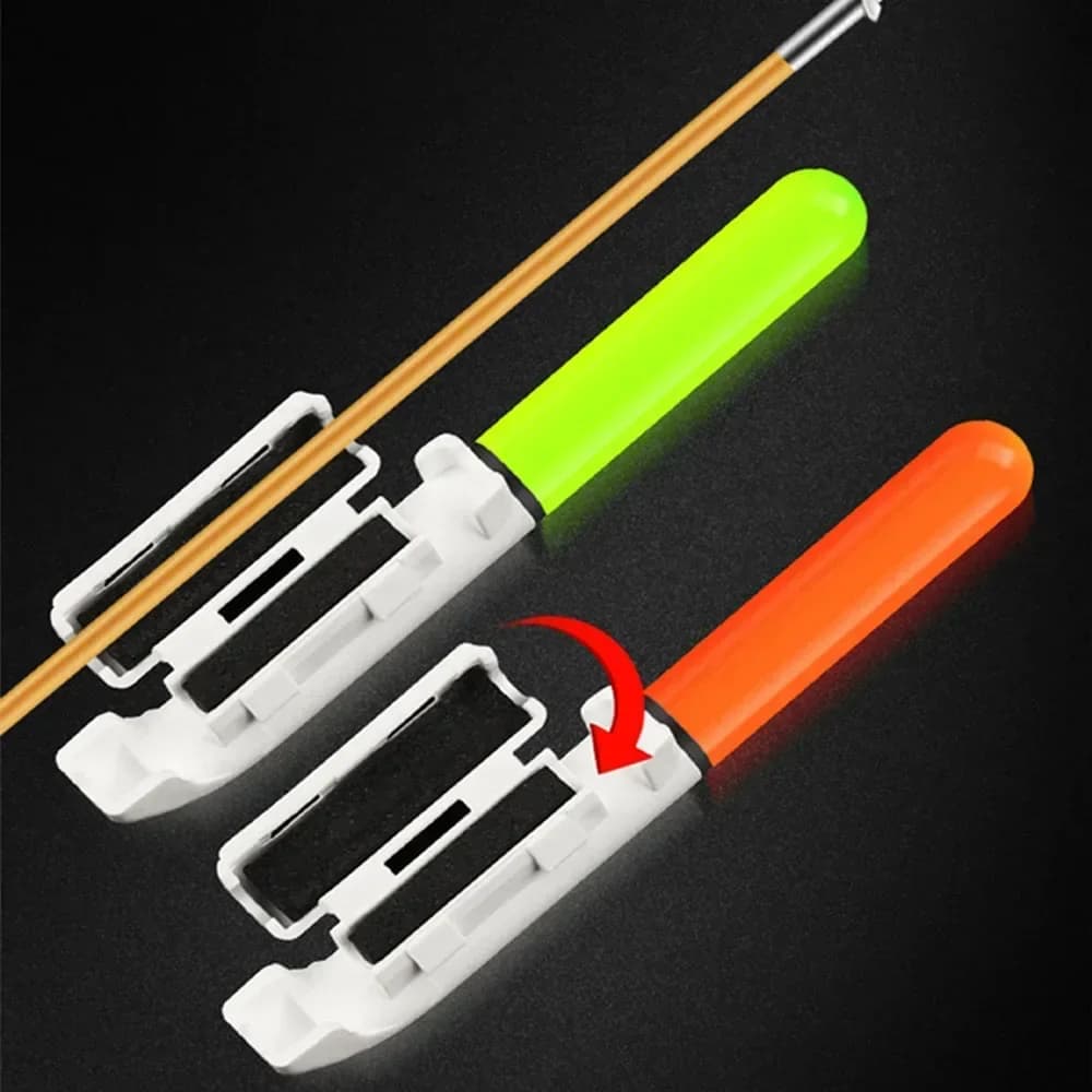 Canne à pêche lumineuse CR425 étanche avec batterie lithium 3.6V et recharge USB pour la pêche de nuit