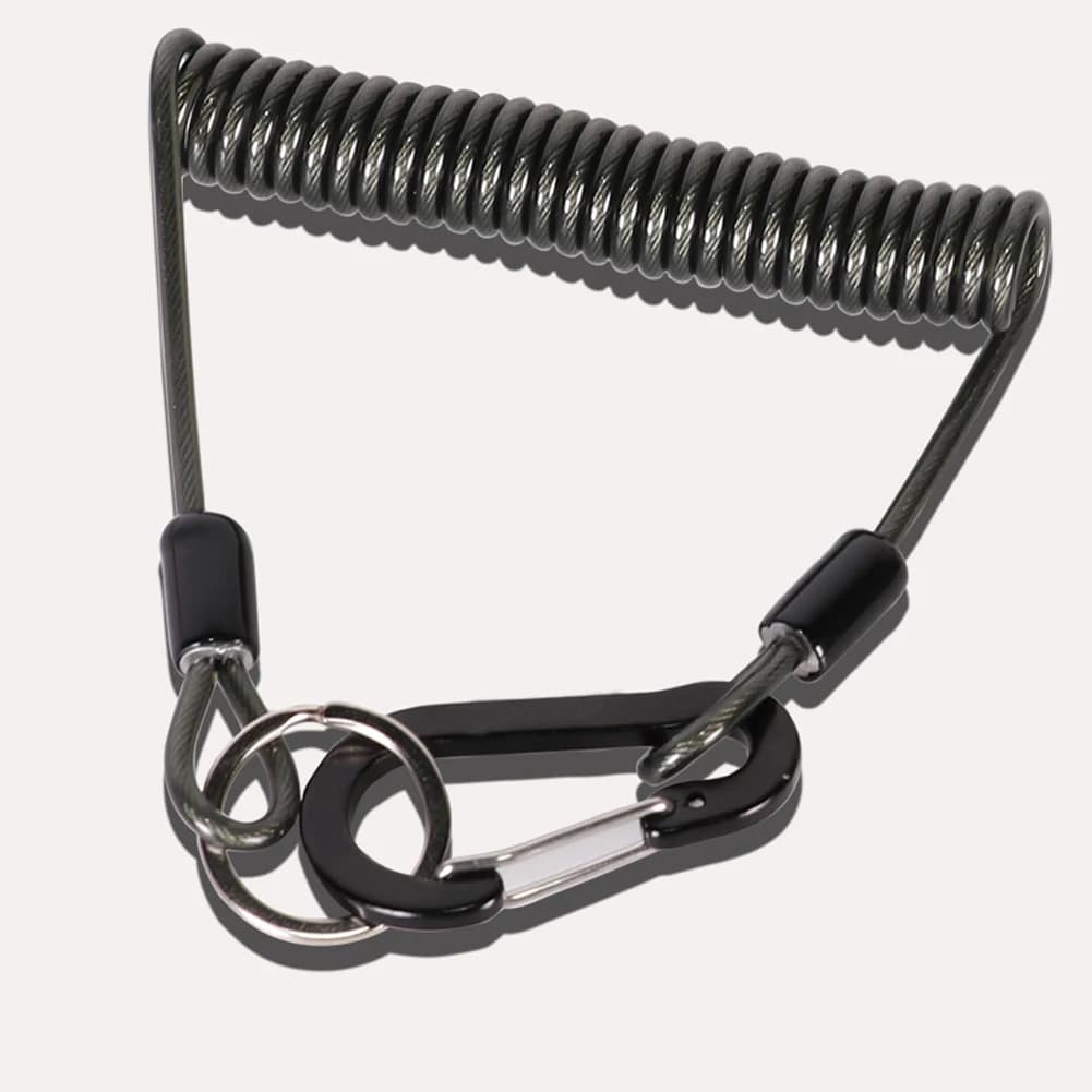Cordon anti-perte spiralé pour pinces à leurres - Évitez la chute de vos outils de pêche essentiels