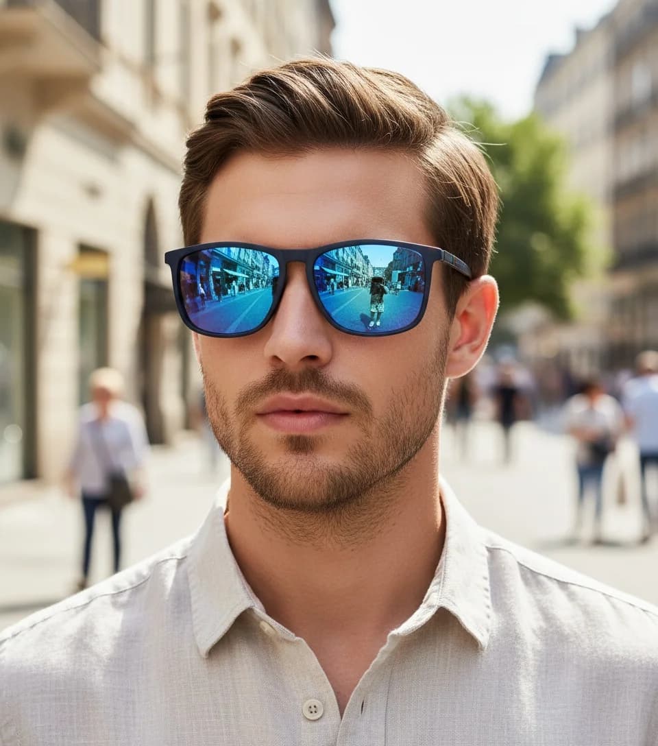 Lunettes de soleil conduite pêche anti-UV fashion carrées unisexes nouvelle collection 2024