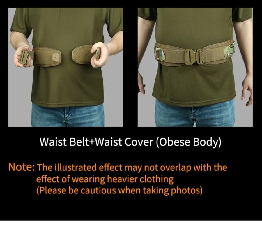 Ceinture tactique 3 en 1 boucle rapide Molle combat tir pêche ceinture intérieure support dos