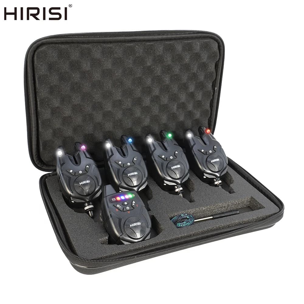 Alarme carpe sans fil waterproof Hirisi set 1+4 - Indicateur morsure étanche accessoires pêche S9