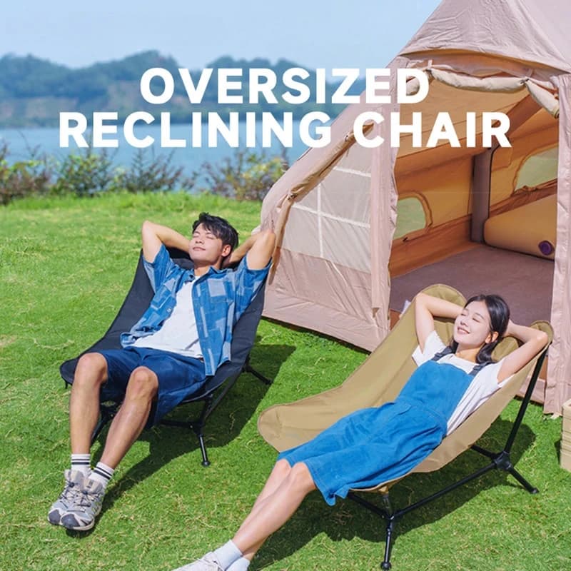 Transat pliant surdimensionné camping chaise relax alliage aluminium loisirs extérieur voyage pêche