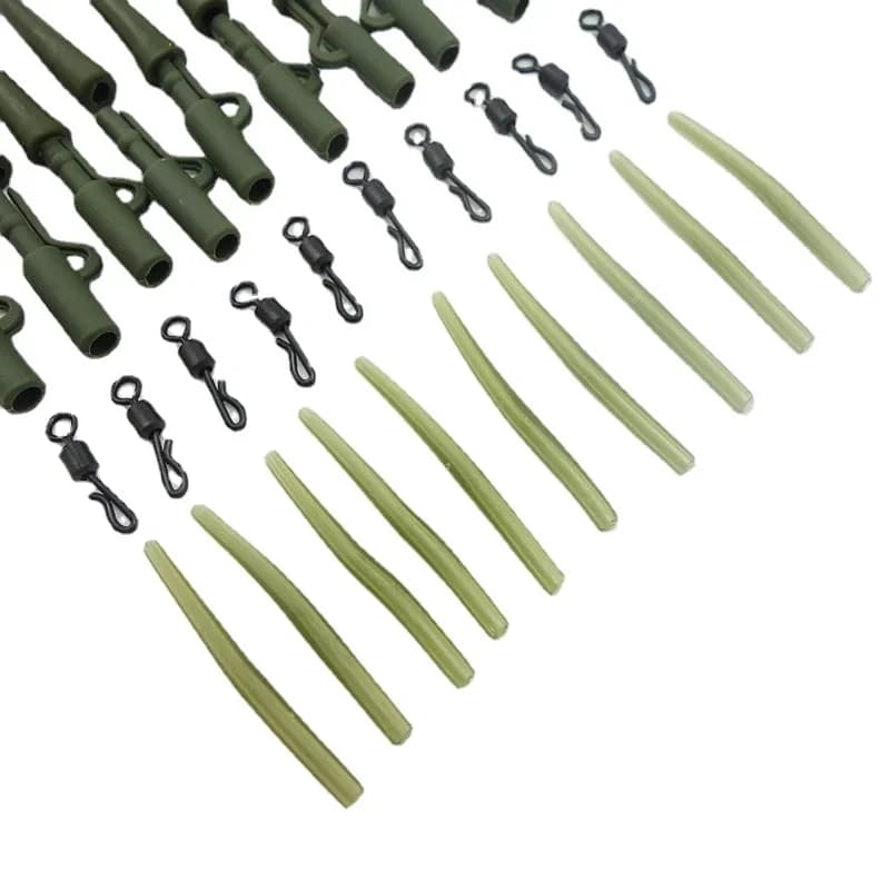 40 clips plombs anti-emmêlement pour pêche à la carpe - Accessoires montages rapides et pratiques