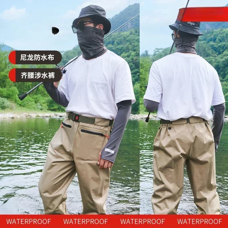 Combinaison pêche britannique unisexe étanche respirante wading boots pantalon lancement mi-hauteur