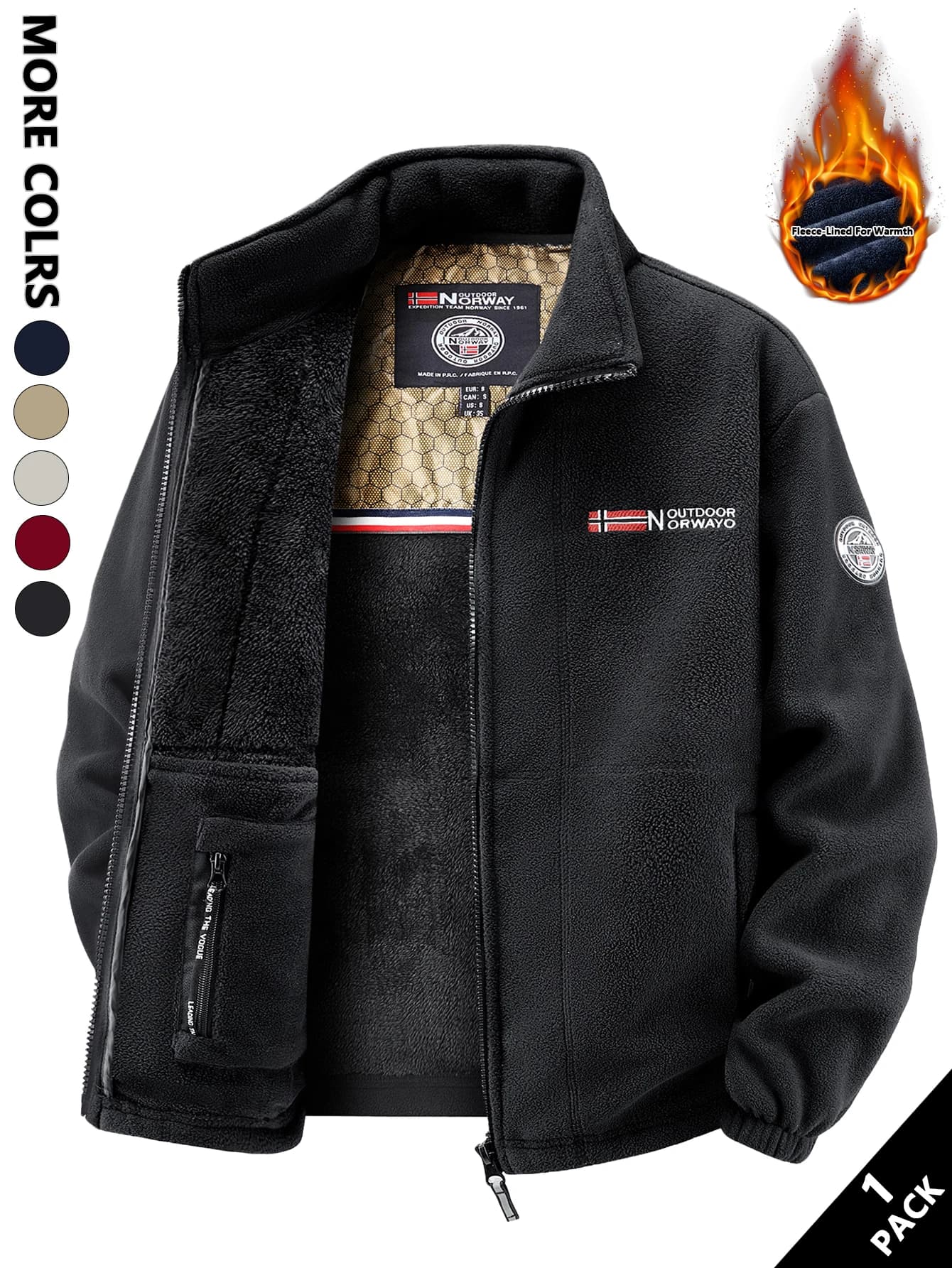 Veste polaire homme douce et chaude - Veste coupe-vent quotidienne - Veste polyvalente automne hiver
