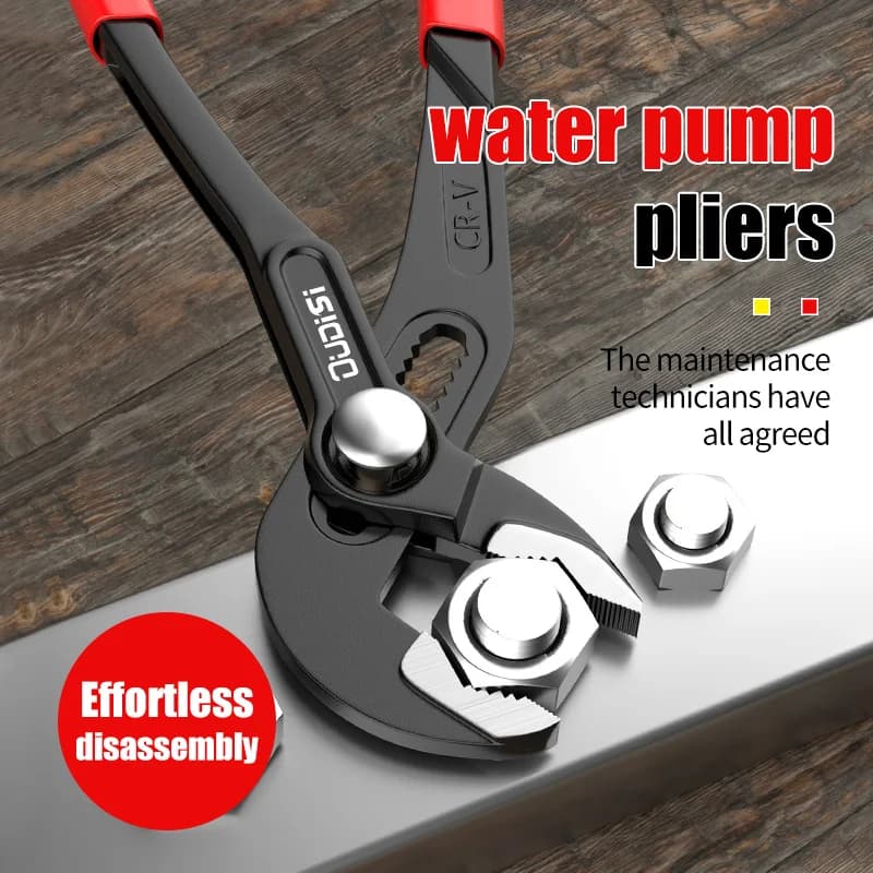 Pince à pompe à eau multifonction réglable rapide - Clé universelle pour chauffage et plomberie