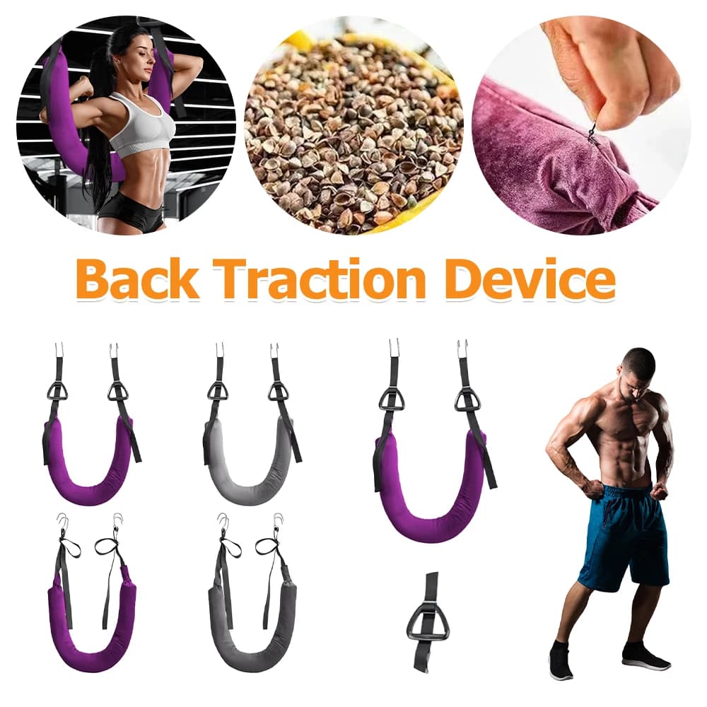 Étireur dorsal décompression vertébrale - Ceinture traction lombaire soulagement douleurs dos maison
