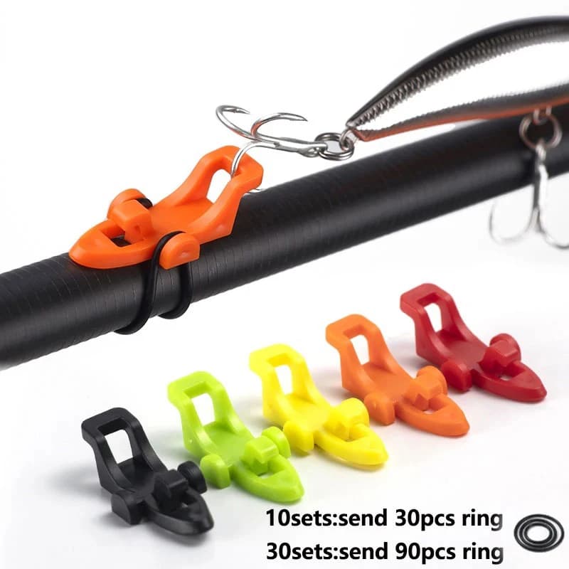 Lot de porte-leurres et hameçons pour canne à pêche - Accessoire de rangement sécurité pour pêcheurs