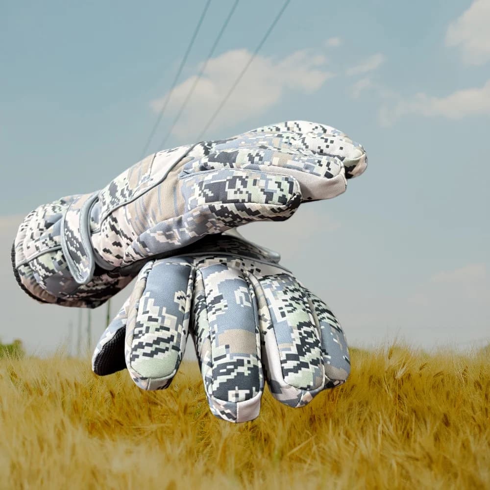 Gants de chasse camouflage imperméables trois en un pour pêche hivernale et conditions froides
