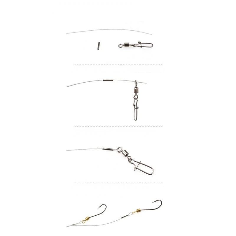 500 pièces de raccords en cuivre pour bas de ligne, tubes à sertir pour pêche sur