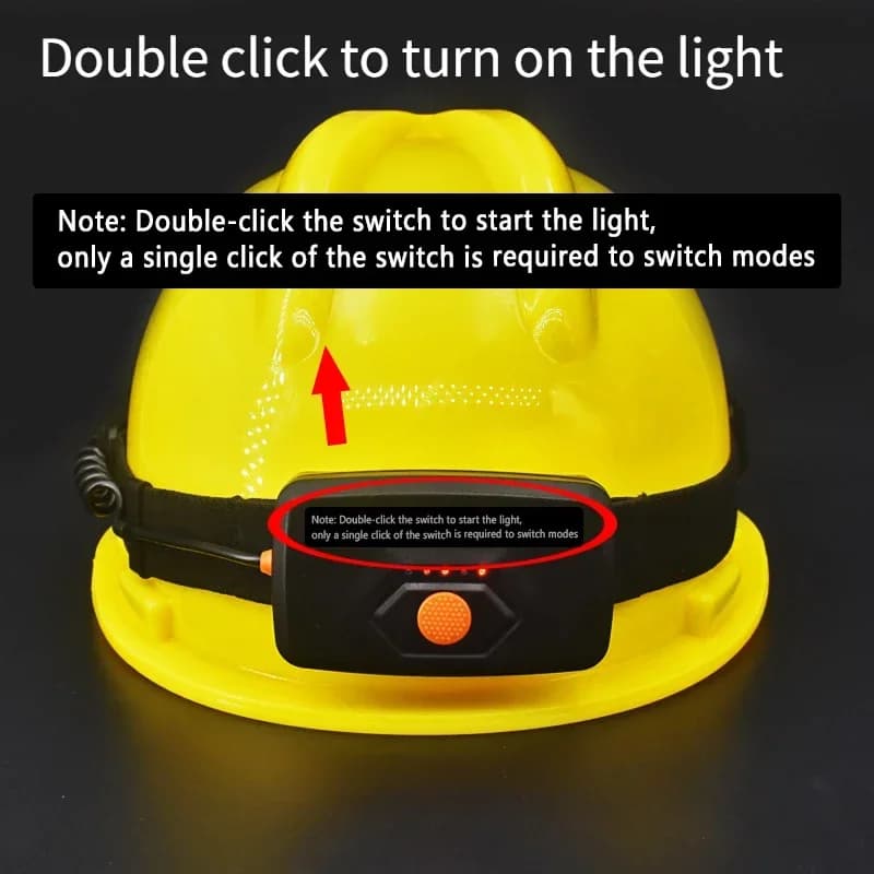 Lampe frontale LED floodlight rechargeable USB pour pêche avec batterie 18650 et étanchéité