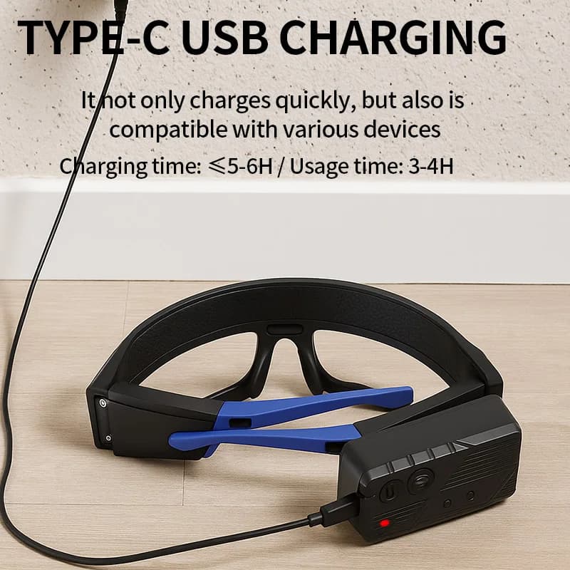 Lunettes lumière multifonction XTE recharge Type-C lampe frontale compacte tactile pêche portable