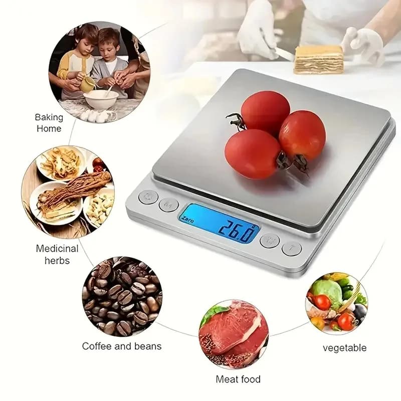 Balance de poche numérique précision cuisine bijouterie pêche 0.1g acier inoxydable mini pèse-aliment