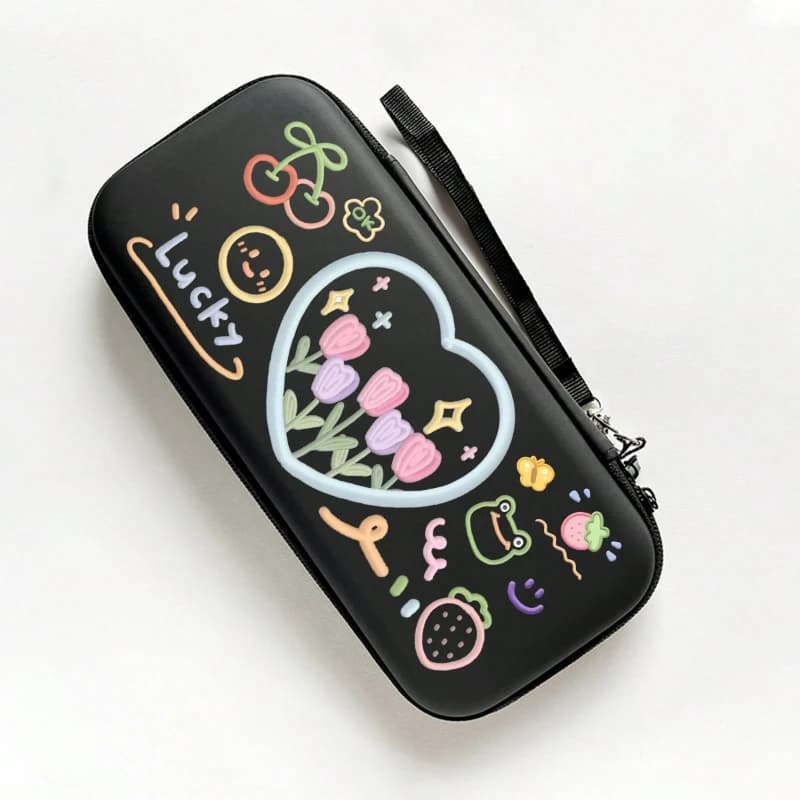 Sac de stockage Tulip Flower pour Nintendo Switch - Coque dure étanche et portable