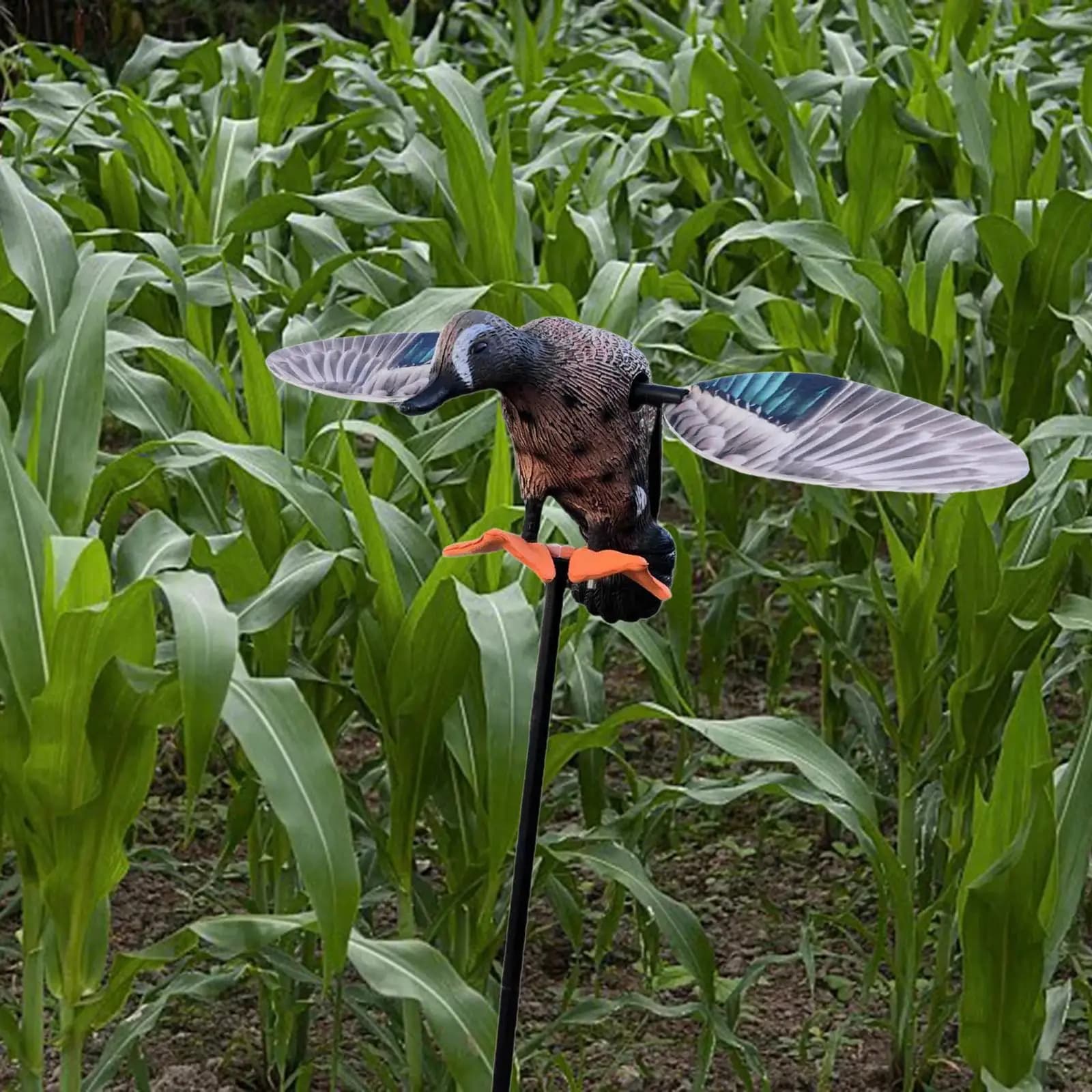 Leurre canard électrique à ailes rotatives flexible pour verger, porche ou cour extérieure