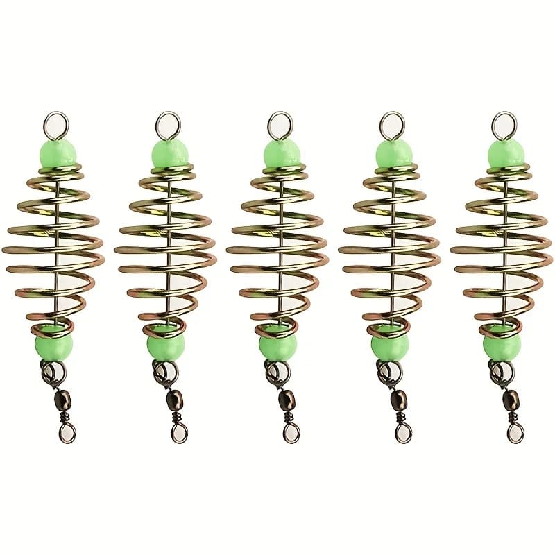 Panier amorçoir feeder 5 pièces pour la pêche à la carpe, cage appât facile à charger