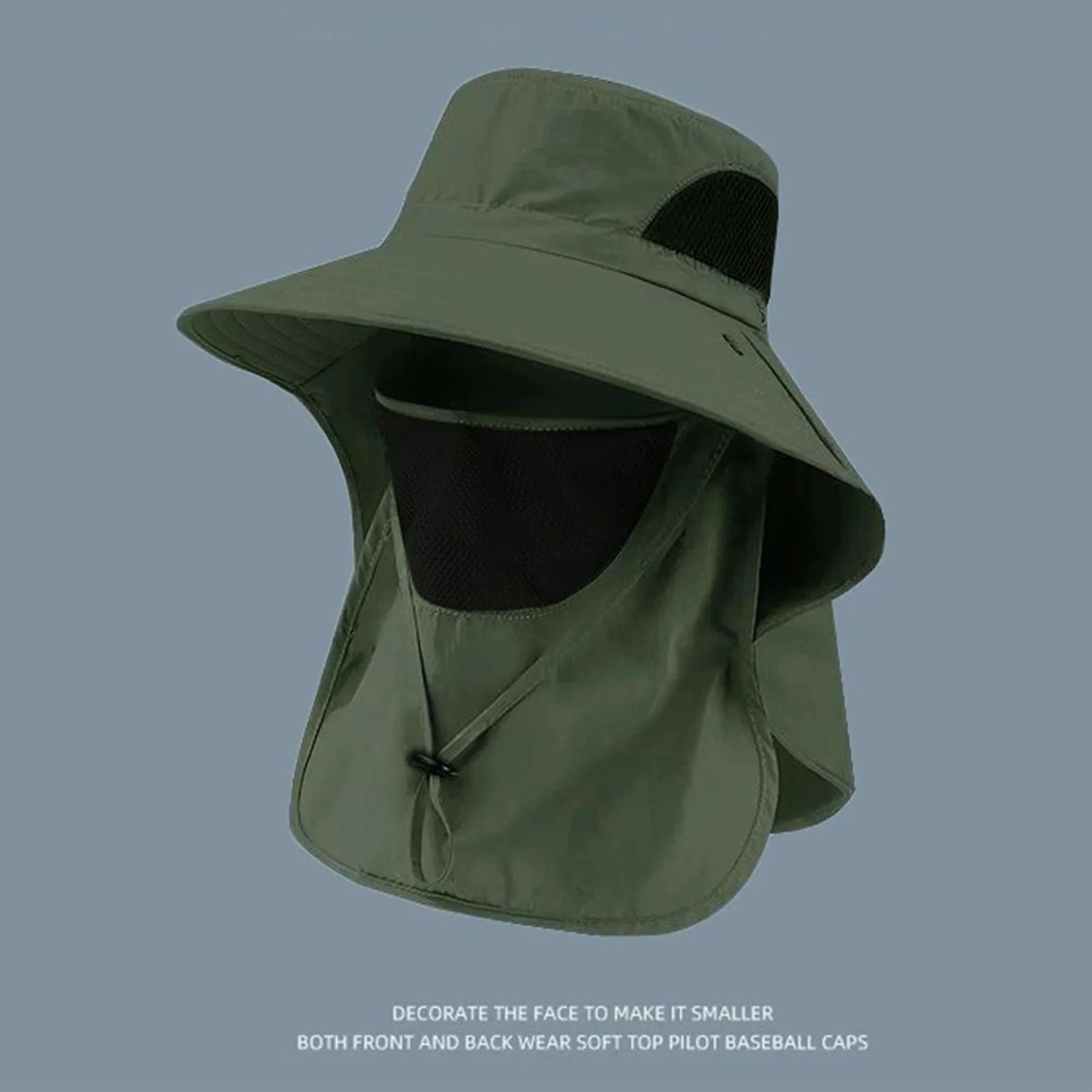 Chapeau de pêche été avec protection UV et rabat cou-nuque - Idéal pêche, randonnée, camping mixte