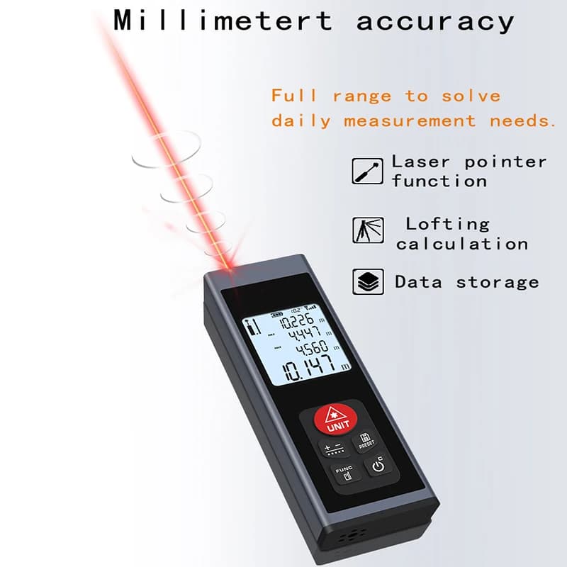 Télémètre laser en alliage d'aluminium avec charge USB - 262FT/328FT pour pêche précise