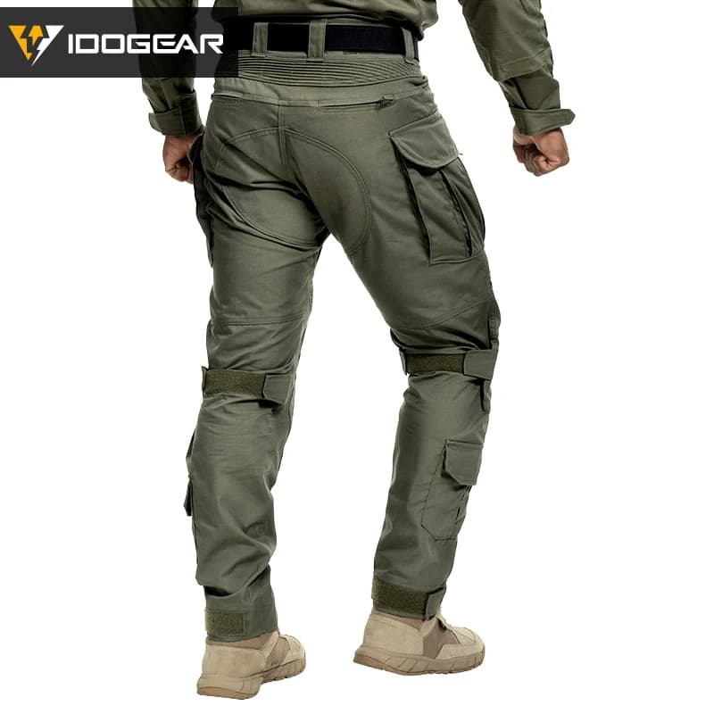 Pantalon combat lourd IDOGEAR G5 anti-déchirure pêche chasse - 3D cut imperméable multi-poches 3215