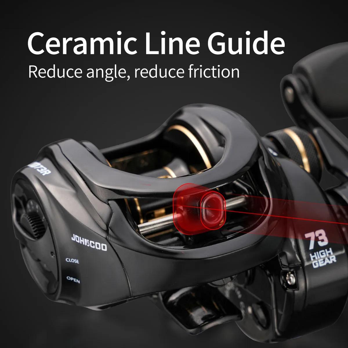 Moulinet casting ultra-léger pour pêche black-bass brochet - Drag 8kg baitcasting reel léger